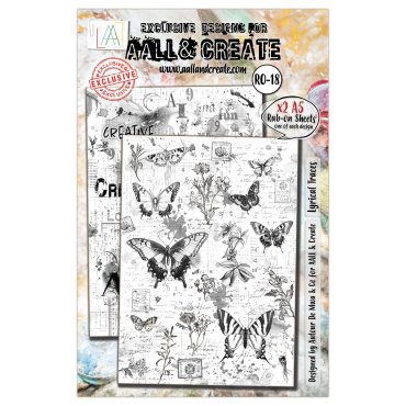 Aall and Create - A5 Rub-Ons - Lyrical Traces #18