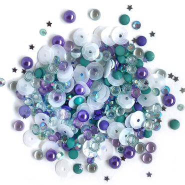 Buttons Galore paillettes Sparkletz, embellissements, 10g - Sailors Sky