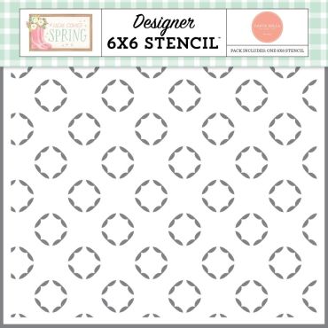 CARTA BELLA HERE COME SPRING GEOMETRIC 6X6 STENCIL