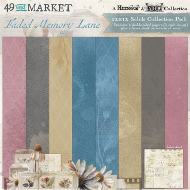 49 and Market - Faded Memory Lane - Collection de papier Solids 12"X12"