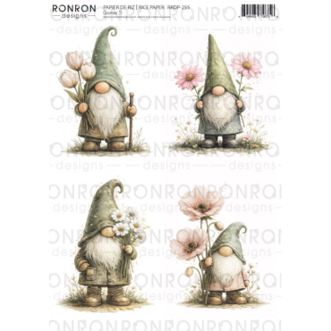 Ronron Designs Papier de Riz: Gnomes 3