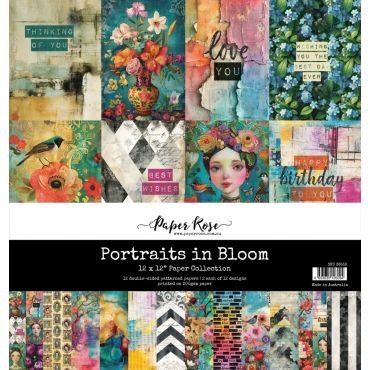Paper Rose Portraits in Bloom Ensemble de papier 12x12 - 36559