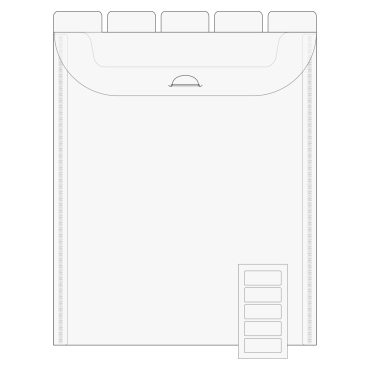 The Organized Option 8.5x11 Flip Flap Tabbed Divider Pockets - 10 pqt