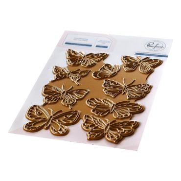 PINKFRESH STUDIO HOT FOIL PLATE, SMALL BUTTERFLIES
