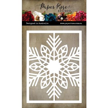 Paper Rose Christmas Snowflake Coverplate Metal Cutting Die - 32427