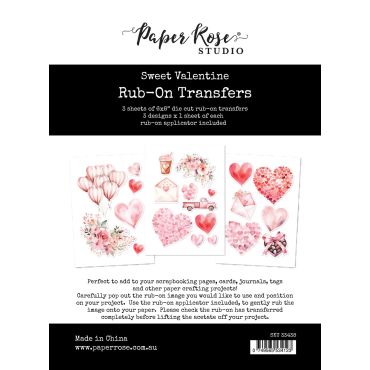 Paper Rose Sweet Valentine Rub-on Transfers - 33438