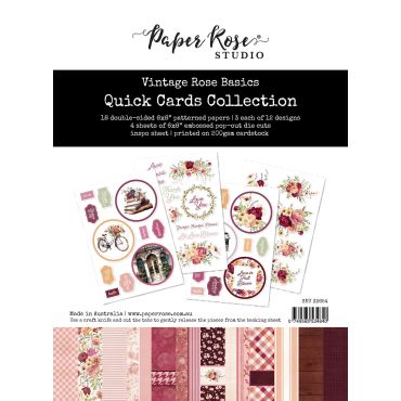PAPER ROSE KIT DE CARTES VINTAGE ROSE BASICS - 33654