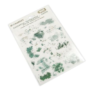 49 And Market Essential Textblends Rub-Ons 6X8 2/Pkg - Lagoon