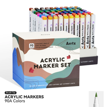 Arrtx Feutres acryliques 90A Pointe Pinceau