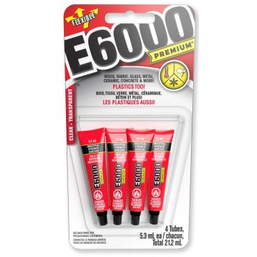 ECLECTIC CANADA E6000 PREMIUM MINI ADHESIF TRANSPARENT - 4 TUBES DE 5,3 ML