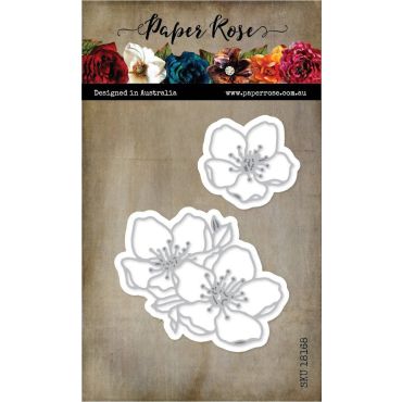 PAPER ROSE BLOSSOM OUTLINE FINE SCRIPT LAYERED MATRICE DE COUPE