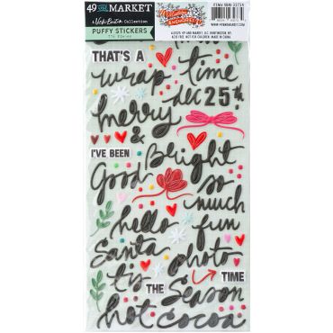 49 AND MARKET MISTLETOE AND MEMORIES AUTOCOLLANTS PUFFY
