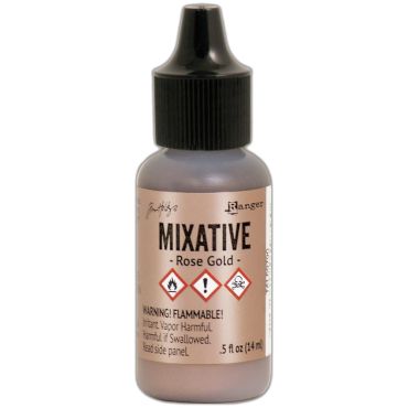 RANGER TIM HOLTZ ALCOHOL INK ROSEGOLD METALLIC MIXATIVES 0.5 OZ