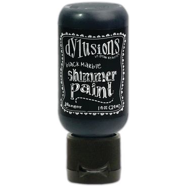 DYLUSIONS ACRYLIC PAINT SHIMMER PAINT BLACK MARBLE 29 ML
