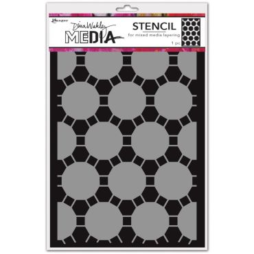 DINA WAKLEY CONNECTED DOTS 9X6 STENCIL