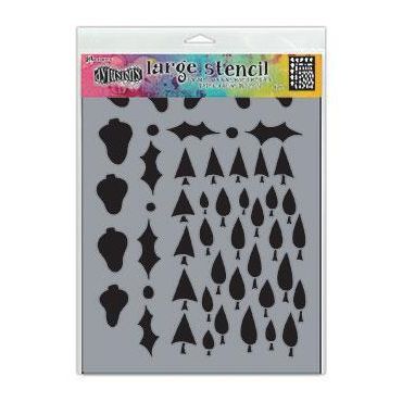DYLUSIONS TREE BORDER LARGE 8,25 X 11,75 STENCIL