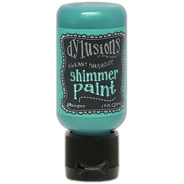 DYLUSIONS ACRYLIC PAINT SHIMMER PAINT VIBRANT TURQUOISE 29 ML