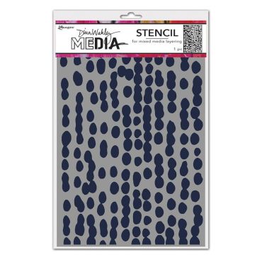 DINA WAKLEY MEDIA STENCILS 9X6 MUSY DOTS