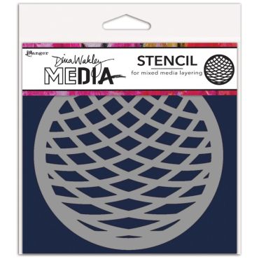 DINA WAKLEY MEDIA STENCIL SQUISHED COASTER 5X5