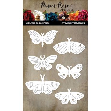 PAPER ROSE LARGE ETCHED BUTTERFLIES MATRICE DE COUPE