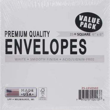 LEADER ENVELOPPE 6X6 25 PCS