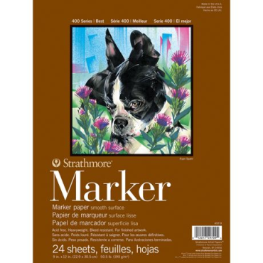 Strathmore Bloc de papier marqueur 9"X12"