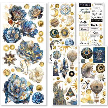CIAO BELLA CELESTIAL - FEUILLES ADHESIVES TRANSPARENTES 5/PQT