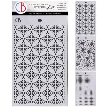 CIAO BELLA WINTER SEASON STENCIL MIX 5X8– ENSEMBLE DE TROIS (