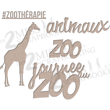 Les 2 Miss Scrapbooking Chipboard : Kit Zoo