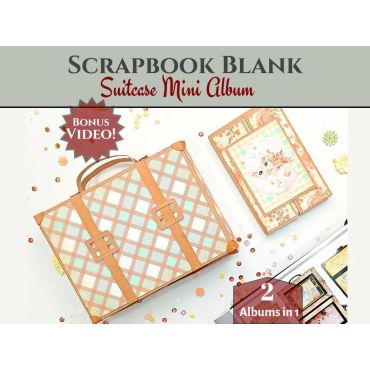CRAFTREAT SCRAPBOOK BLANKS - FRAME ACCORDION SUITCASE - COULEUR NOIR ET KRA