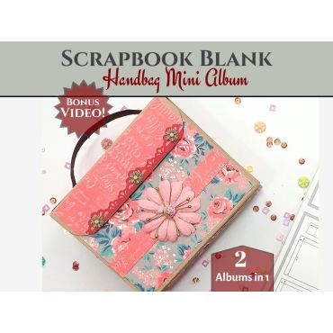 CRAFTREAT SCRAPBOOK BLANKS - INSERTS ACCORDEON POUR SAC A MAIN - NOIR ET KR