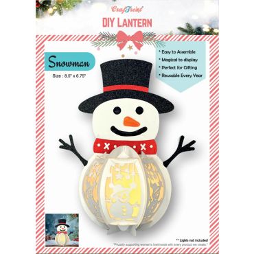 CRAFTREAT DIY LANTERNES EN PAPIER - SNOWMAN