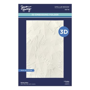 SPELLBINDERS 3D EMBOSSING FOLDER BY SIMON HURLEY - FLYING KITES, SKY'S THE