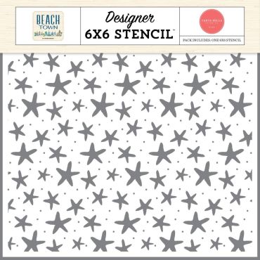 CARTA BELLA STENCIL BEACH TOWN STARFISH SEAS