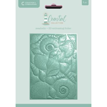 CRAFTER’S COMPANION COASTAL COLLECTION 3D PLIOIR DE GAUFRAGE 5”X7” - SEA SH