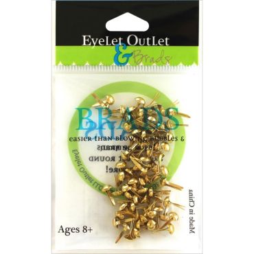 EYELET OUTLET ROUND BRADS 4MM 70/PQT - OR