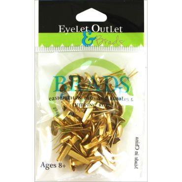 EYELET OUTLET ROUND BRADS 8MM 40/PQT - OR