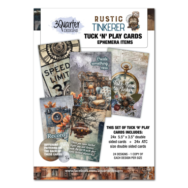 3Quarter Designs Tuck N Play Cards - Rustic Tinkerer