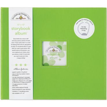 DOODLEBUG STORYBOOK D-RING ALBUM 12X12 LIMEADE