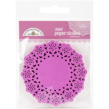 DOODLEBUG MINI PAPER DOILIES BUBBLEGUM