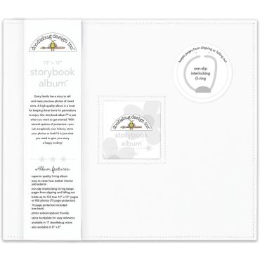 DOODLEBUG DESIGN LILY WHITE STORYBOOK 12X12 ALBUM
