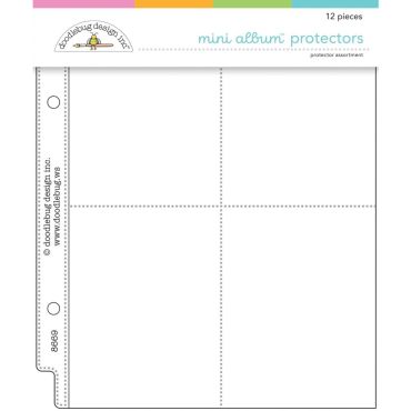 DOODLEBUG MINI ALBUM PROTECTOR - ASSORTIMENT, 12 PQT