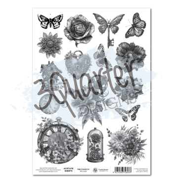 3Quarter Designs Floral Mechanica - Acétate A4 