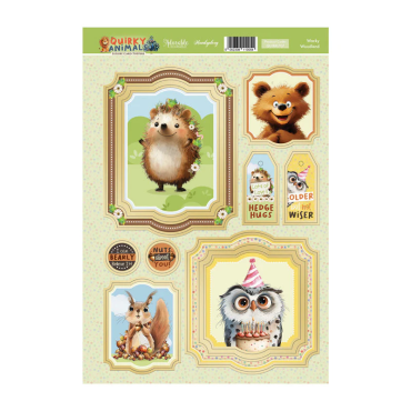 Hunkydory Feuille Luxury Card Topper - Wacky Woodland
