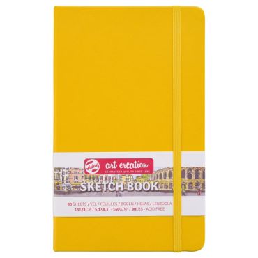 TALENS ART CREATION SKETCHBOOK 140G 5.1X8.3, GOLDEN YELLOW, 80 FEUILLES