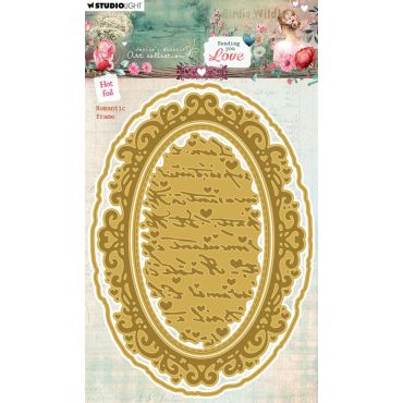 JMA MATRICE DE COUPE HOT FOIL, ROMANTIC FRAME, SENDING YOU LOVE, 4 PIECES