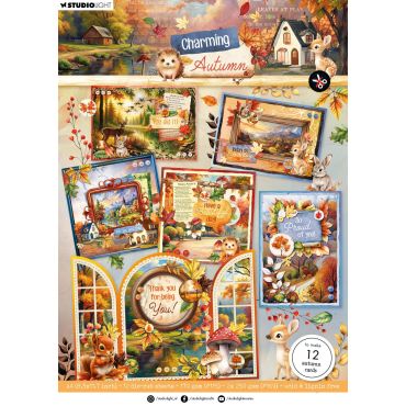 SL BLOC DE CARTES AUTUMN CARDS CHARMING AUTUMN 14 FEUILLES