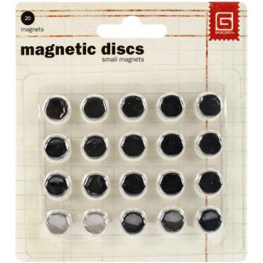 BASIC GREY SMALL MAGNETIC DISCS
