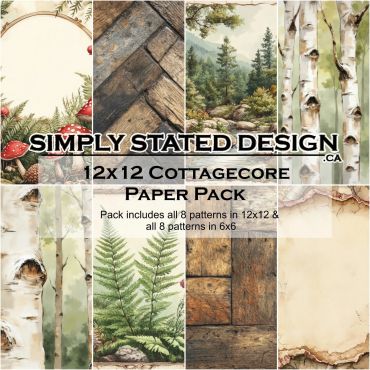 Simply Stated - Cottagecore - Ensemble de papier 12x12