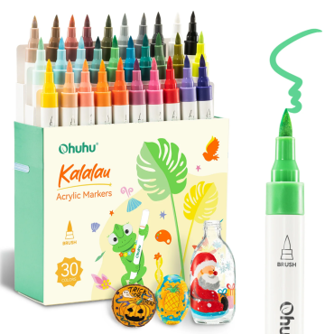 Ohuhu Marqueurs acryliques Cotton-Core, 30 couleurs - Kalalau